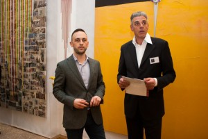 Sulla sx Aldo Quinzi in una recente mostra