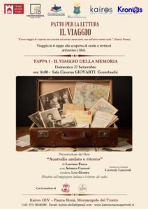 Al via il “Viaggio” socio-culturale di Kairos e Kronos