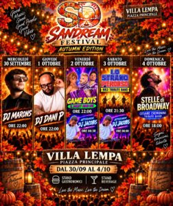 Al via la prima edizione del SanDream Festival Autumn Edition